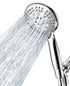 High Pressure Shower Head with Handheld, 6 Spray Settings Handheld Showerhead, 4.3" High Flow Rain Showerhead Set with 59" Stainless Steel Hose and Adjustable Bracket for Bathroom, Gym, Hotel--Rambla Store
