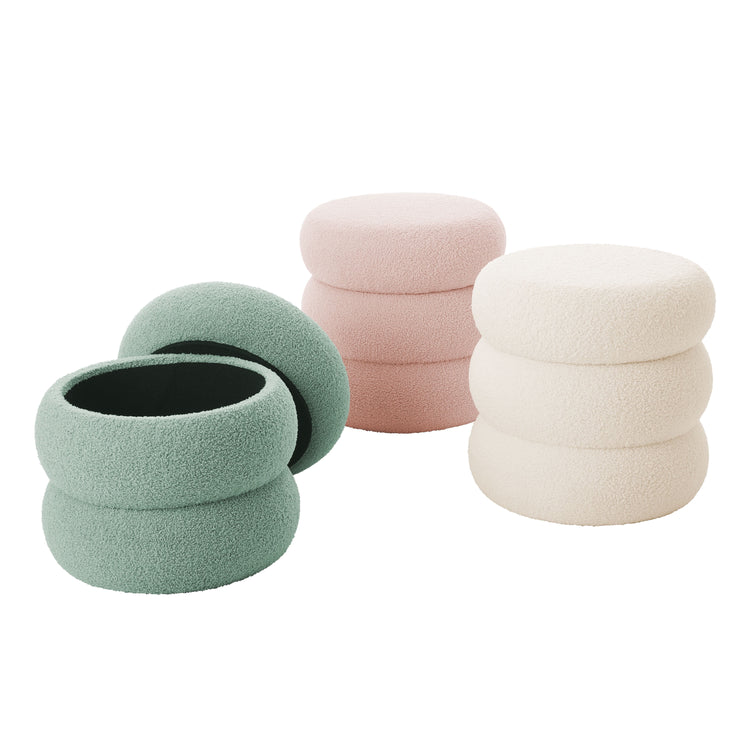 Cream Boucle Cloud Storage Ottoman--Rambla Store