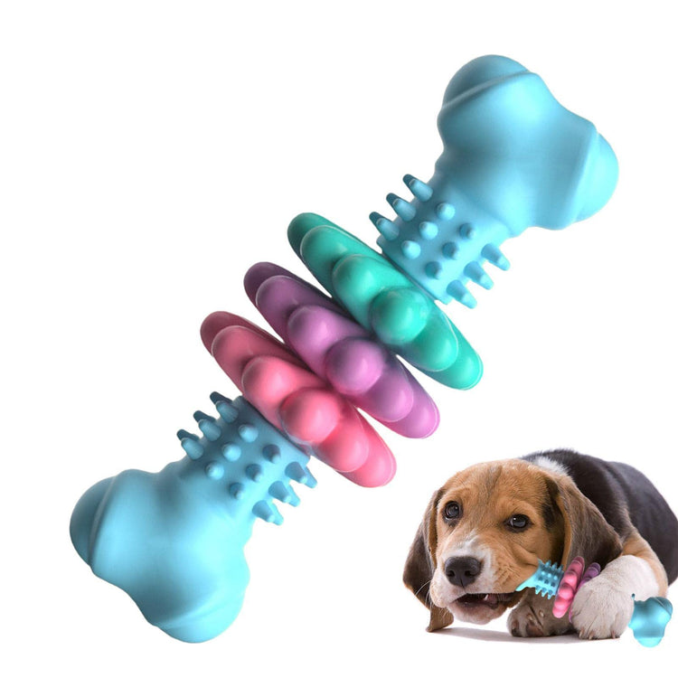 Dog Chew Toy Dog Bone Type Dogs Teeth Cleaning Toys Indestructible TPR Bone Chewing Bite Resistant Teething Toys Pet Products-0-Rambla Store