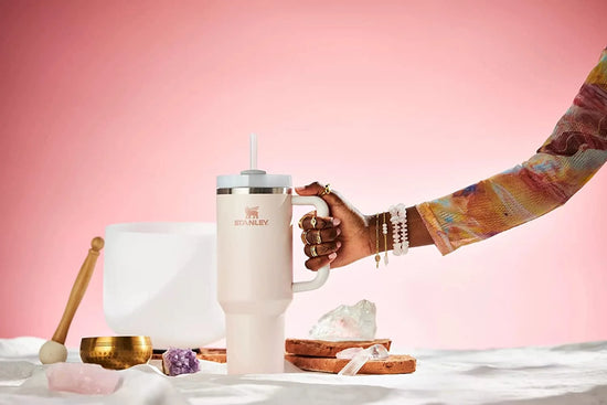 Quencher H2.0 Flowstate 40 oz Stainless Steel Tumbler in Rose Quartz--Rambla Store