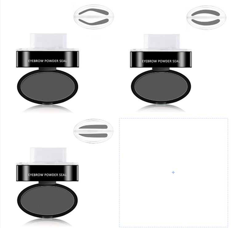 Eyebrow Powder Stamp Tint Stencil Kit Cosmetics Professional Makeup Waterproof Eye Brow Stamp Lift Eyebrow Enhancers Stencil Kit-0-Rambla Store