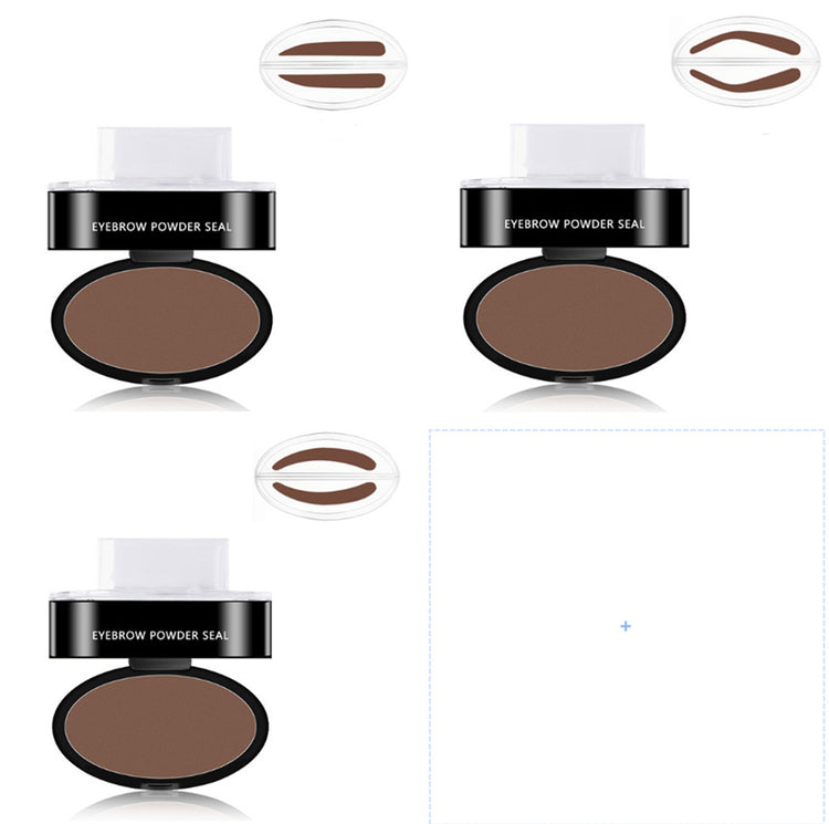 Eyebrow Powder Stamp Tint Stencil Kit Cosmetics Professional Makeup Waterproof Eye Brow Stamp Lift Eyebrow Enhancers Stencil Kit-0-Rambla Store