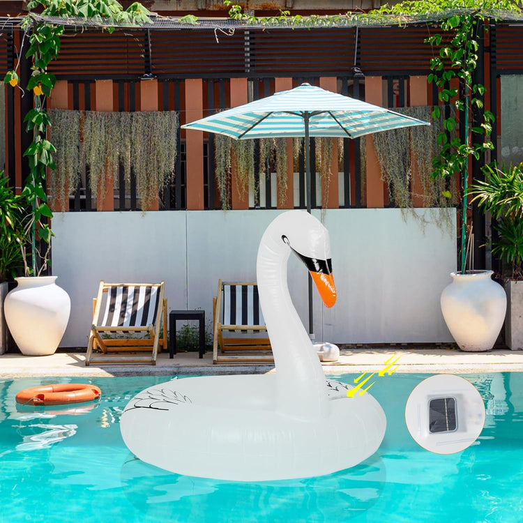Floating Pool Lights,Solar Inflatable Swan Pool Floats with 3 Modes,Waterproof Glow in the Dark Inflatable Solar Powered Swan Pool Lights for Swimming Pool,Party,Garden,Patio,Outdoor Decor.--Rambla Store