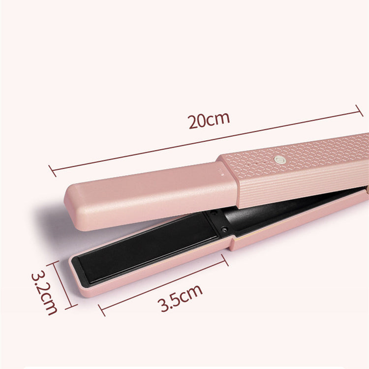 Hair Straightener Cordless Usb Hair Straightener Mini Ceramics Hair Curler 3 Constant Temperature Portable Flat Iron For Travel-0-Rambla Store