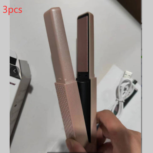 Hair Straightener Cordless Usb Hair Straightener Mini Ceramics Hair Curler 3 Constant Temperature Portable Flat Iron For Travel-0-Rambla Store