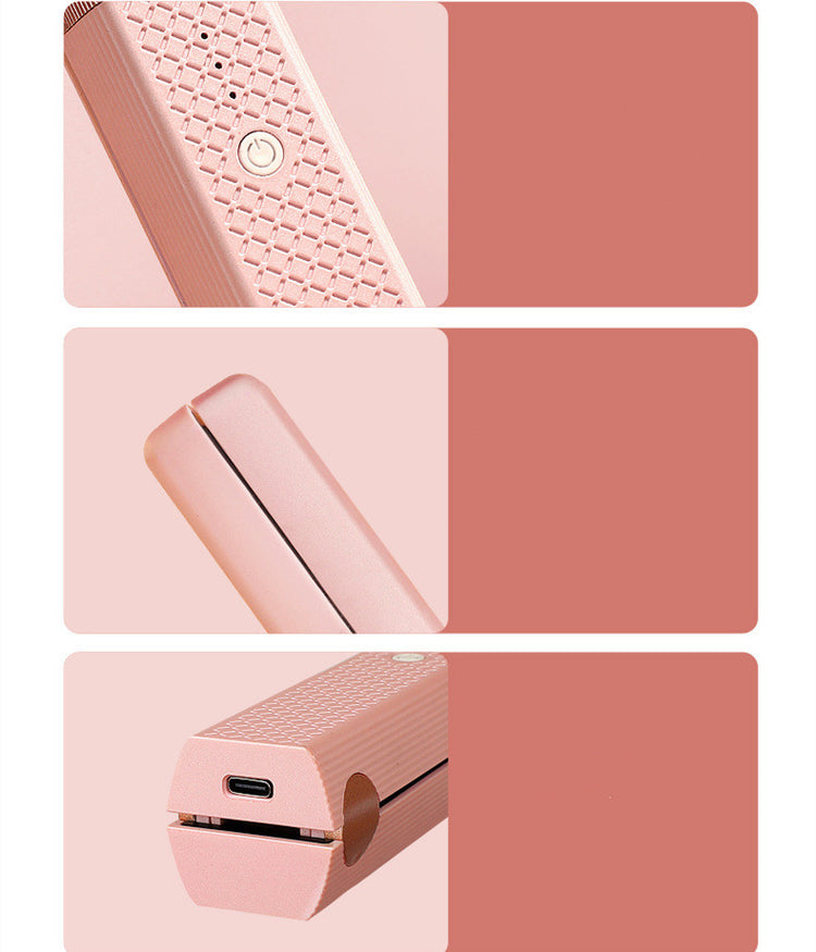 Hair Straightener Cordless Usb Hair Straightener Mini Ceramics Hair Curler 3 Constant Temperature Portable Flat Iron For Travel-0-Rambla Store