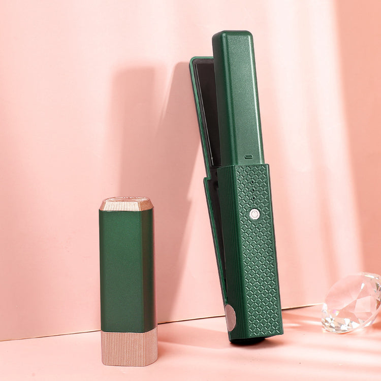 Hair Straightener Cordless Usb Hair Straightener Mini Ceramics Hair Curler 3 Constant Temperature Portable Flat Iron For Travel-0-Rambla Store