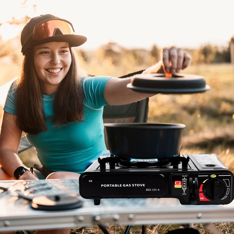 Portable Butane Camping Gas Stove, 9,800 BTU, 3KW Power for Outdoor Cooking--Rambla Store