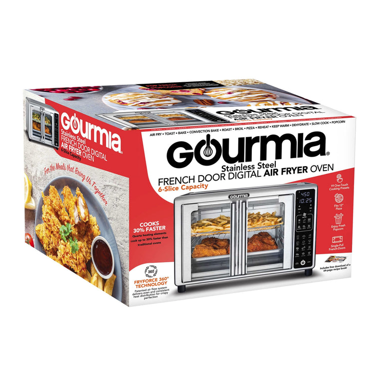 6-Slice Digital Toaster Oven Air Fryer with 19 One-Touch Presets in Stainless Steel--Rambla Store