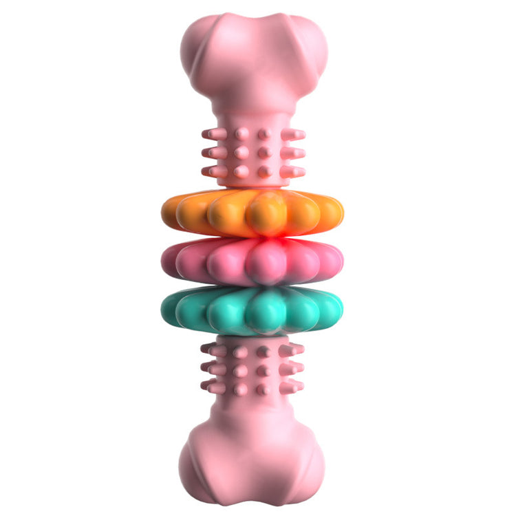 Dog Chew Toy Dog Bone Type Dogs Teeth Cleaning Toys Indestructible TPR Bone Chewing Bite Resistant Teething Toys Pet Products-0-Rambla Store
