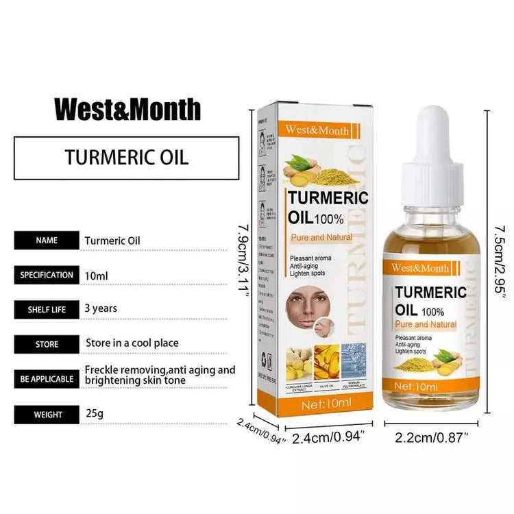 Organic Turmeric oil for dark spots,for moisturizing tightening brightening and reducing fine lines diplomatic--Rambla Store