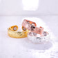 Fashion Simple Pure Copper Ring Leaves Titanium Magnetic