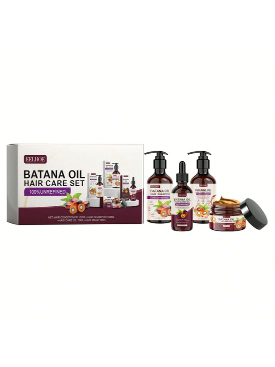 Batana Oil Volumizing Hair Care Set – 3-In-1 Fullness & Shine Boost Volume + Nourish + Glow