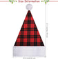 4 Pack Christmas Plaid Hats Snowflake Santa Hat Bulk Funny Christmas Hats for Adults Christmas Party Favors Hats