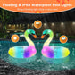  Floating Pool Lights,Solar Inflatable Swan Pool Floats with 3 Modes,Waterproof Glow in the Dark Inflatable Solar Powered Swan Pool Lights for Swimming Pool,Party,Garden,Patio,Outdoor Decor.