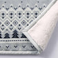 Printed Velvetloft Reversible Faux Shearling Throw Blanket for Adults, 50” x 60”, Fair Isle Grey