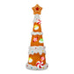 36-Inch Light-Up Tan Gingerbread Waffle Tree Christmas Decoration