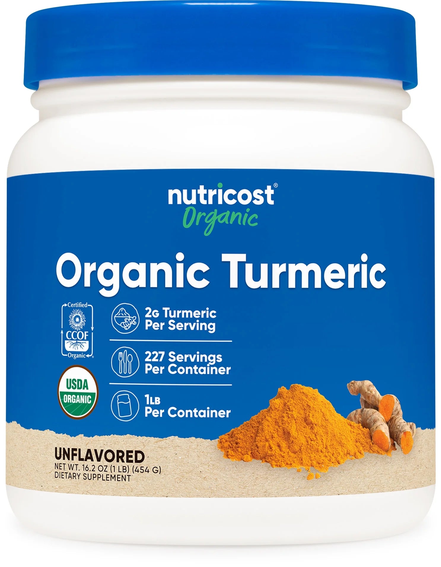 Organic Turmeric Root Powder 1 LB - Certified USDA Organic, Food Grade Herbal Supplement