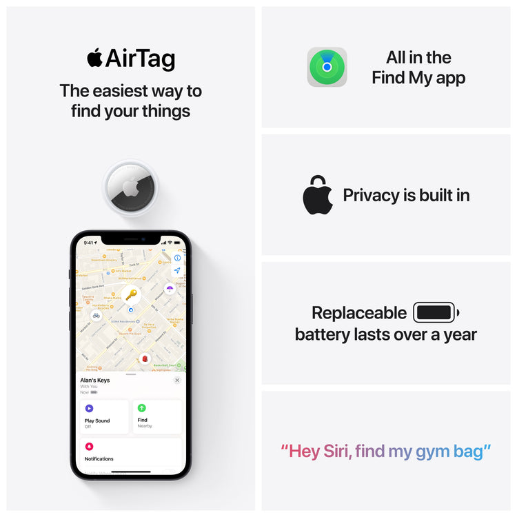 Airtag - 4 Pack, Item Tracker with  Find My