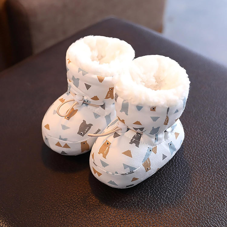 Warm F𝐮r Baby Boots Baby Boys Girls Fleece Knit Winter Warm Snow Soft Sole 𝐂rib Shoes Winter Booties for Newborn.
