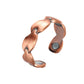 Fashion Simple Pure Copper Ring Leaves Titanium Magnetic