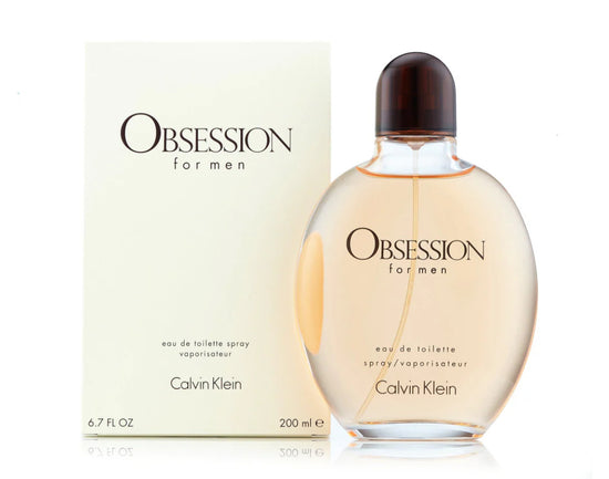 Obsession for Men by Calvin Klein Eau de Toilette Spray 6.7 Oz FL EDT-Long Lasting Fragrance