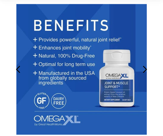 Omega XL 60 Capsules - Joint & Muscle Health Supplement