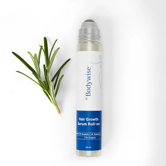 Be Bodywise Hair Growth Serum Roll-On - 25ml with Redensyl, Procapil & Rosemary for Thicker Hair