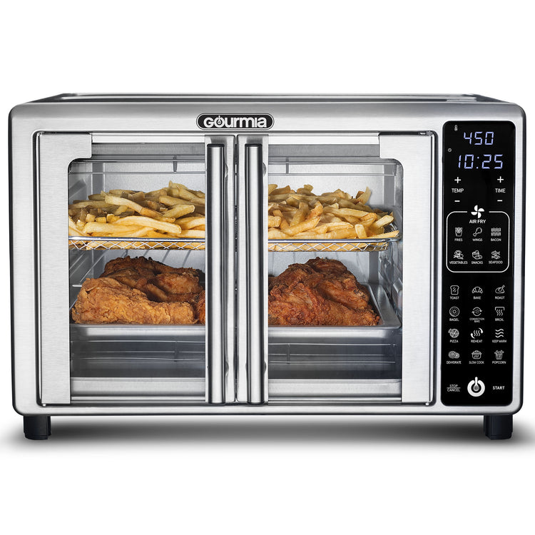 6-Slice Digital Toaster Oven Air Fryer with 19 One-Touch Presets in Stainless Steel