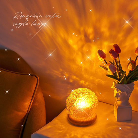 Bedside Water Ripple Atmosphere Projector Night Lamp-0-Rambla Store