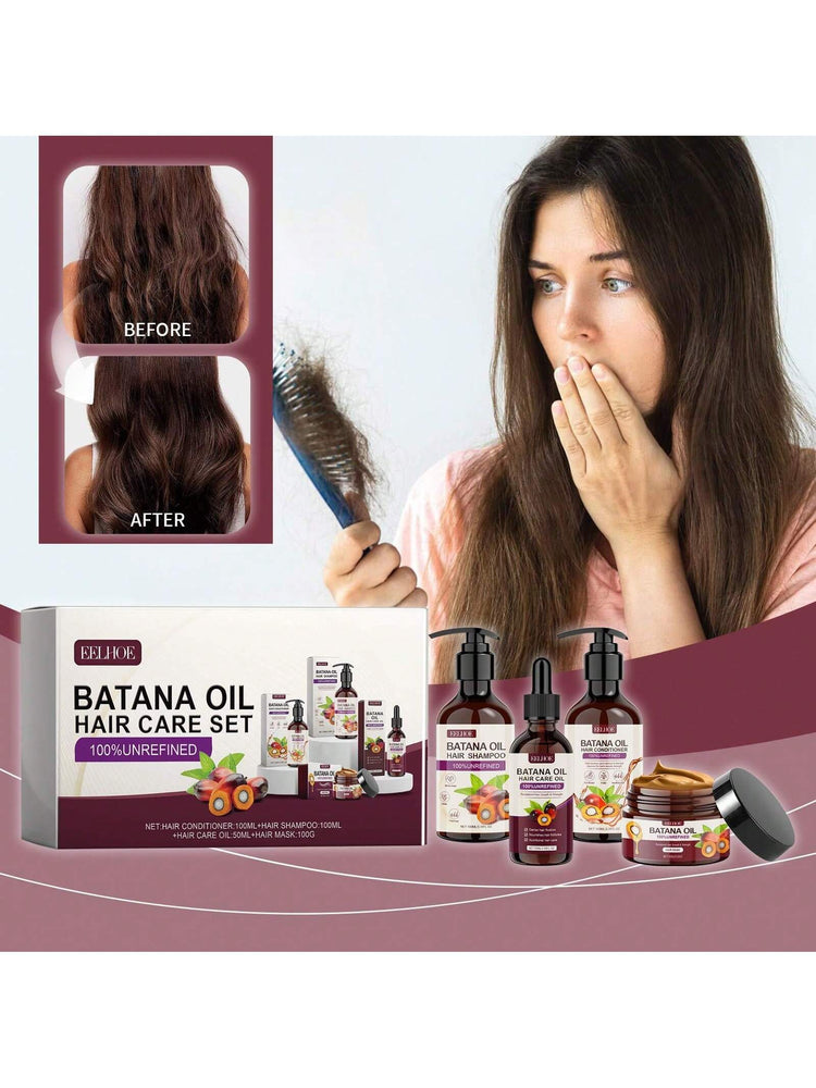 Batana Oil Volumizing Hair Care Set – 3-In-1 Fullness & Shine Boost Volume + Nourish + Glow