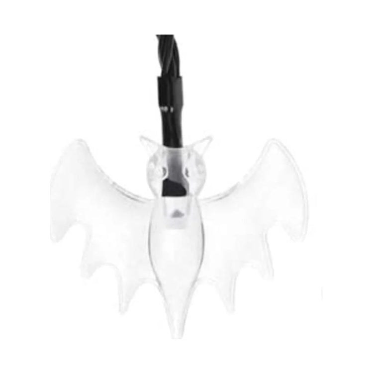 Halloween Bat String Lights, 1.5M Bat Ghost String with 10 LED Light, Battery Operated Bat String for Patio Garden Yard Halloween Christmas Decoration(White Light)