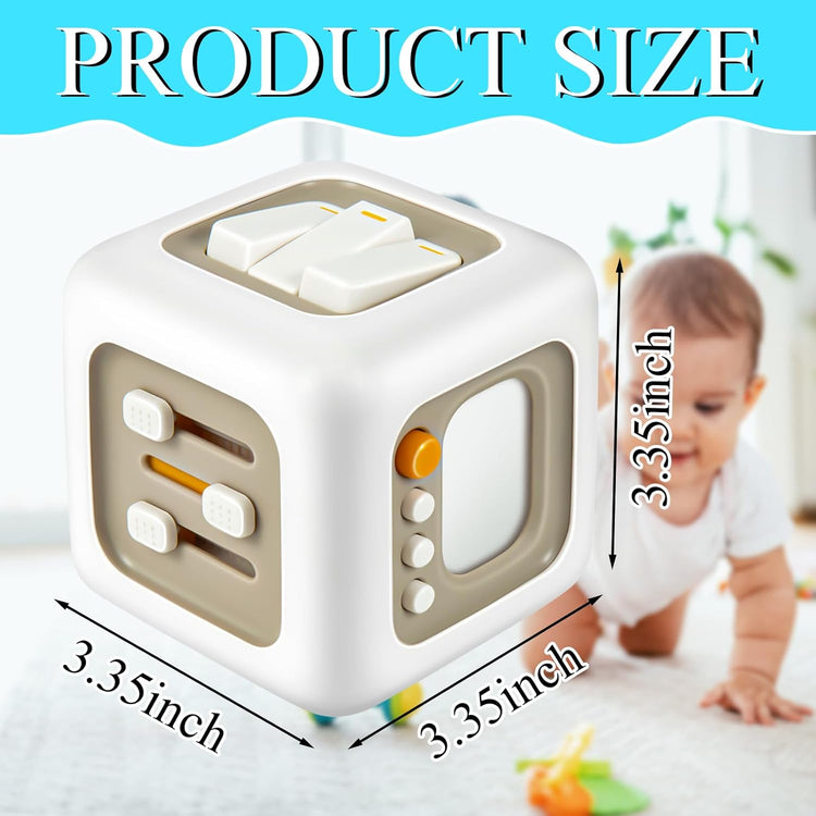 Busy Cube for Toddlers, 6 in 1 Activity Cube for Children, Travel Toys for Toddlers for Fine Motor Skill Learning, Educational Birthday Gifts for Boys and Girls