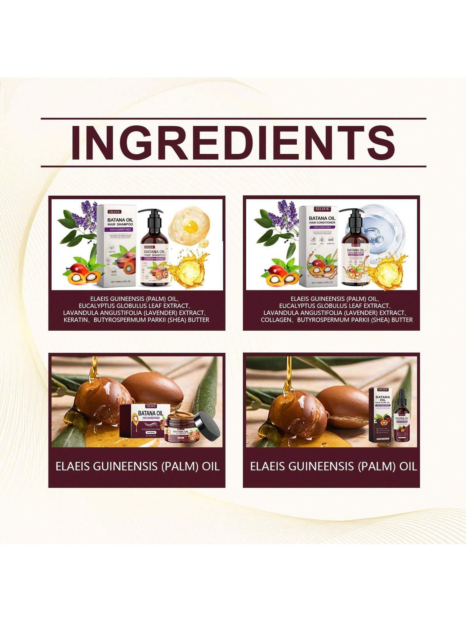 Batana Oil Volumizing Hair Care Set – 3-In-1 Fullness & Shine Boost Volume + Nourish + Glow