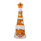 36-Inch Light-Up Tan Gingerbread Waffle Tree Christmas Decoration